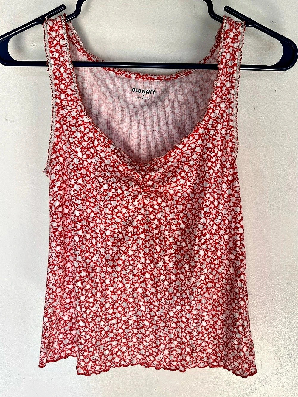 Old Navy Floral Tank Top in Red & White
